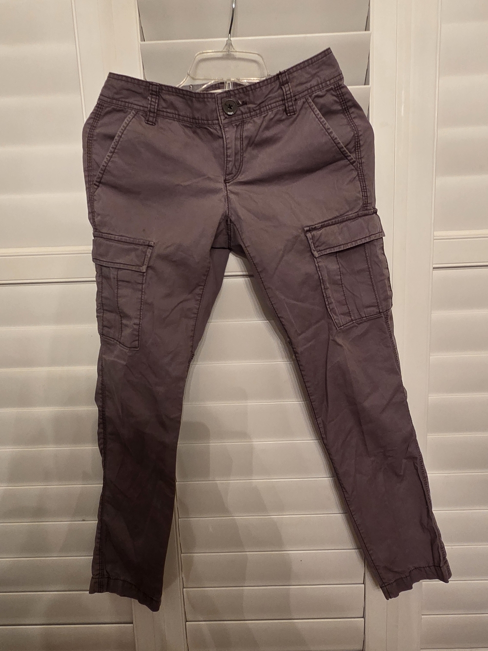 Ann Taylor Loft Cargo Utility Pants - Dusty Khaki Size OOP